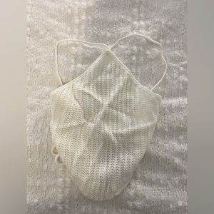 SHEIN knit halter top open back